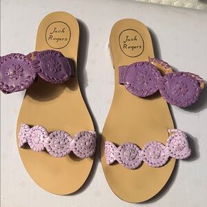 Jack Rogers Lavender and Lilac Sandals